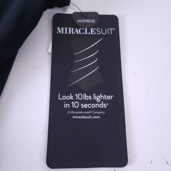 NWT Miraclesuit Womens Black Illusionist Mirage Underwire Swim Tankini Top 16W - Picture 8 of 8